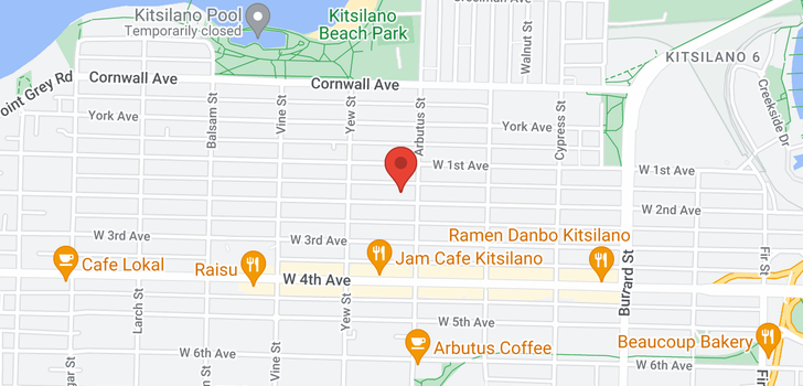 map of 214 2125 W 2ND AVENUE